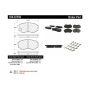 CENTRIC PARTS 106.07350 Posi Quiet Extended Wear Brake Pads with Shims and Hardware
