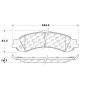 CENTRIC PARTS 106.08340 Posi Quiet Extended Wear Brake Pads with Shims and Hardware