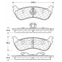 CENTRIC PARTS 106.08810 Posi Quiet Extended Wear Brake Pads with Shims and Hardware