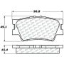 CENTRIC PARTS 106.12121 Posi Quiet Extended Wear Brake Pads with Shims and Hardware