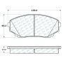 CENTRIC PARTS 106.12580 Posi Quiet Extended Wear Brake Pads with Shims and Hardware