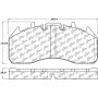 CENTRIC PARTS 106.13110 Posi Quiet Heavy Duty 23K Pad Air Disc Meritor Ex225