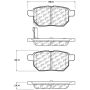 CENTRIC PARTS 106.13540 Posi Quiet Extended Wear Brake Pads with Shims and Hardware