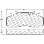 CENTRIC PARTS 106.14380 Posi Quiet Heavy Duty 23K Pad Air Disc Meritor Pan 19-1