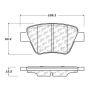 CENTRIC PARTS 106.14560 Posi Quiet Extended Wear Brake Pads with Shims and Hardware