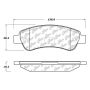 CENTRIC PARTS 106.14901 Posi Quiet Extended Wear Brake Pads with Shims
