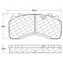 CENTRIC PARTS 106.15170 Posi Quiet Heavy Duty 23K Pad Air Disc Mack Freedom
