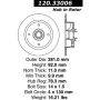 CENTRIC PARTS 120.33006 Centric Premium Brake Rotor