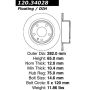 CENTRIC PARTS 120.34028 Centric Premium Brake Rotor