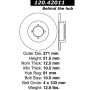 CENTRIC PARTS 120.42011 Centric Premium Brake Rotor