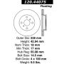 CENTRIC PARTS 120.44075 Centric Premium Brake Rotor