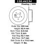 CENTRIC PARTS 120.44134 Centric Premium Brake Rotor
