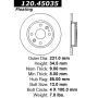 CENTRIC PARTS 120.45035 Centric Premium Brake Rotor