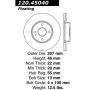 CENTRIC PARTS 120.45040 Centric Premium Brake Rotor