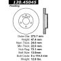 CENTRIC PARTS 120.45045 Centric Premium Brake Rotor