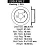 CENTRIC PARTS 120.51012 Centric Premium Brake Rotor