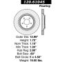 CENTRIC PARTS 120.61045 Centric Premium Brake Rotor