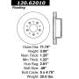 CENTRIC PARTS 120.62010 Centric Premium Brake Rotor