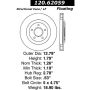 CENTRIC PARTS 120.62059 Centric Premium Brake Rotor