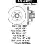 CENTRIC PARTS 120.63000 Centric Premium Brake Rotor