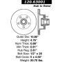 CENTRIC PARTS 120.63001 Centric Premium Brake Rotor