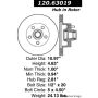 CENTRIC PARTS 120.63019 Centric Premium Brake Rotor