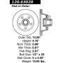 CENTRIC PARTS 120.63020 Centric Premium Brake Rotor