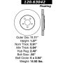 CENTRIC PARTS 120.63042 Centric Premium Brake Rotor