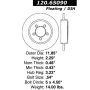CENTRIC PARTS 120.65090 Centric Premium Brake Rotor