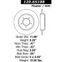 CENTRIC PARTS 120.65108 Centric Premium Brake Rotor