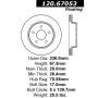 CENTRIC PARTS 120.67053 Centric Premium Brake Rotor
