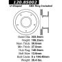 CENTRIC PARTS 120.85002 Centric Premium Brake Rotor