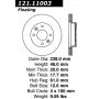 CENTRIC PARTS 121.11003 C-Tek Standard Brake Rotor