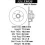 CENTRIC PARTS 121.33035 C-Tek Standard Brake Rotor