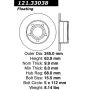 CENTRIC PARTS 121.33038 C-Tek Standard Brake Rotor