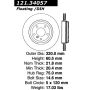 CENTRIC PARTS 121.34057 C-Tek Standard Brake Rotor