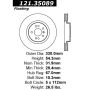 CENTRIC PARTS 121.35089 C-Tek Standard Brake Rotor