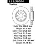 CENTRIC PARTS 121.36004 C-Tek Standard Brake Rotor