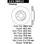 CENTRIC PARTS 121.38012 C-Tek Standard Brake Rotor