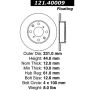 CENTRIC PARTS 121.40009 C-Tek Standard Brake Rotor