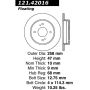 CENTRIC PARTS 121.42016 C-Tek Standard Brake Rotor