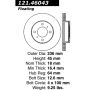 CENTRIC PARTS 121.46043 C-Tek Standard Brake Rotor