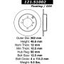 CENTRIC PARTS 121.51002 C-Tek Standard Brake Rotor