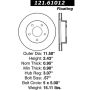 CENTRIC PARTS 121.61012 C-Tek Standard Brake Rotor