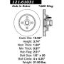 CENTRIC PARTS 121.61031 C-Tek Standard Brake Rotor