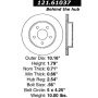 CENTRIC PARTS 121.61037 C-Tek Standard Brake Rotor