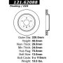 CENTRIC PARTS 121.62088 C-Tek Standard Brake Rotor