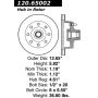 CENTRIC PARTS 121.65002 C-Tek Standard Brake Rotor