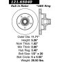 CENTRIC PARTS 121.65040 C-Tek Standard Brake Rotor