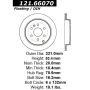 CENTRIC PARTS 121.66070 C-Tek Standard Brake Rotor